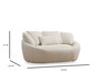 Atelier Del Sofa Midye - Love Seat Sofá de 2 plazas Crema
